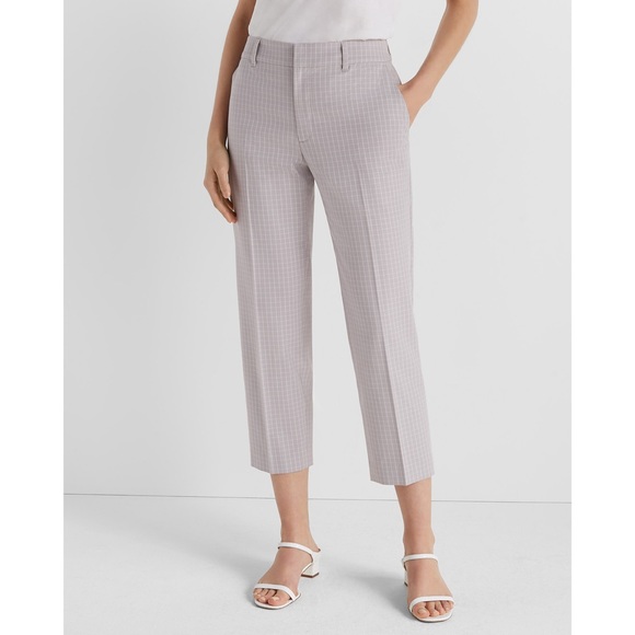 NWT Club Monaco Matie Slim Crop Grid Pants 12 - Picture 1 of 7